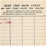 Old-fashined library checkout card 